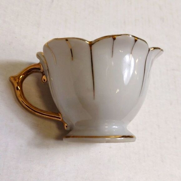 Vintage Bone China‎ Demitasse Cup & Saucer White & Gold Japan - Picture 8 of 8